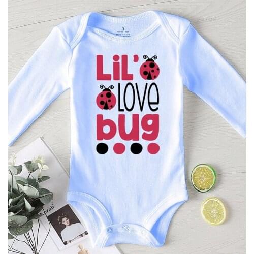 Babys Undershirts Romper for Babies Printing Love Bug New Born Items One Piece Jumpsuit Long Sleeve Cute Girls Outfits