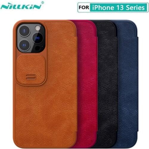 For iPhone 13 Case Nillkin Qin Leather Case Card Pocket Wallet Bag Flip Cover for iPhone 13 Pro Max /13 Mini Case