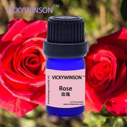 VICKYWINSON Rose Essential Oil skin care Relax spirit Aphrodisiac Aromatherapy Fragrance lamp Spa body Massage foot bath 5