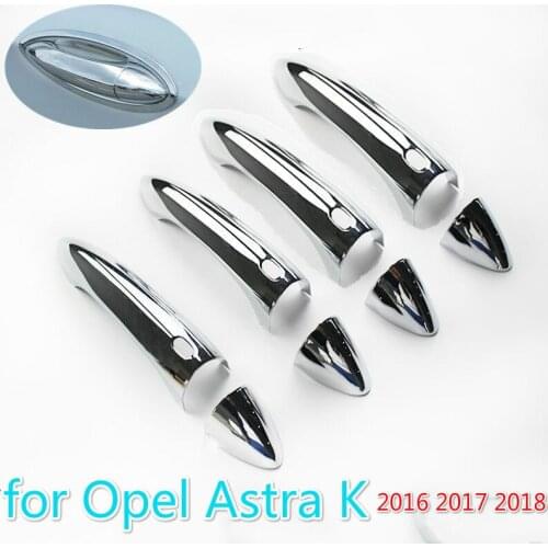 FUNDUOO For Opel Astra K Vauxhall Astra K Holden Astra 2016 2017 2018 Car Door Handle Cover Trim Pad Sticker Molding Styling