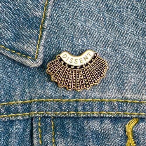 Dissent Pin, Enamel Pins Ruth Bader Ginsburg Jewelry Collar Dissent Pin Justice Notorious Rbg Feminist Badge Womens Rights
