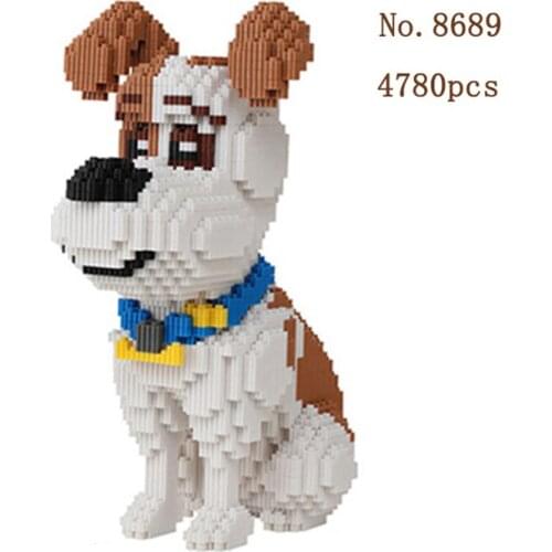 4780pcs Pet Mike Dog 3D Model Building Blocks Cartoon Animal Puppy DIY Decoration Mini Diamond Block Childrens Toy Gift No Box