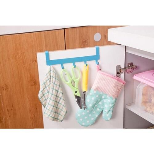 Back door hook shelf-free perforated iron door back hanger hook strong load-bearing clothes hanger hook