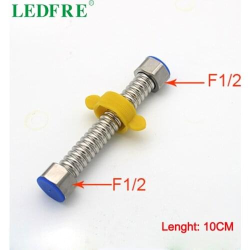 LEDFRE F1/2/F3/4/F1 304 Stainless steel Corrugated Connector Water Heater bathroom plumbing Hose 10cm -500cm lenght customized