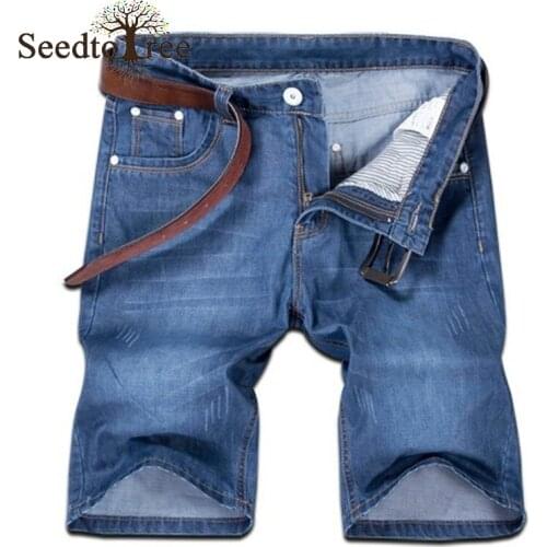 Summer Mens Jeans Five Point Pants Hole Large Size Knee Length Casual Denim Shorts