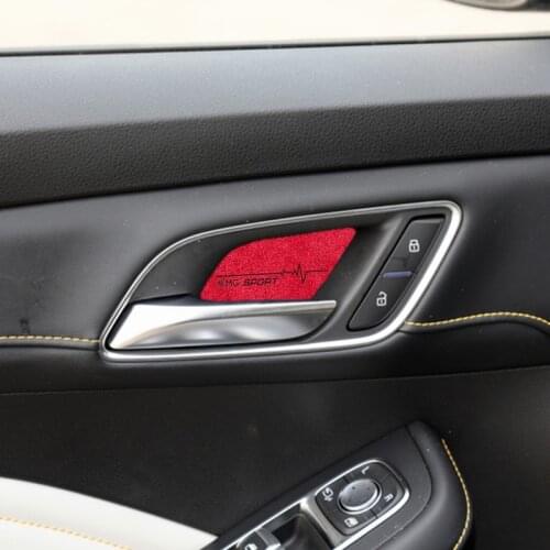 Metals+ Short flannel 4pcs Accessories For MG ZS EV HS MG6 MG5 EZS Interior door handle trim Scratch protection cover