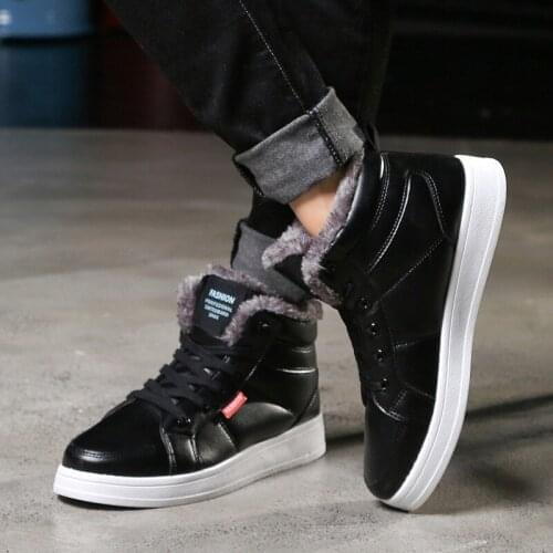 Men Pu Leather Lace-up Men Shoes High Quality Men Vintage British Military Boots Autumn Winter Plus Size erf4