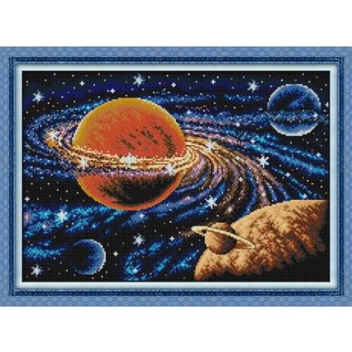 Milky way cross stitch kit aida 14ct 11ct count print canvas cross stitches stitching kits needlework embroidery DIY handmade