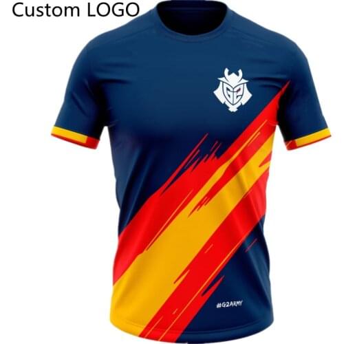 Customizable LOGO ID Shirt G2 E-sports Hot-selling League of Legends CSGO DOTA2 E-sports Uniforms Uniforms Tshirts G2 Supporters