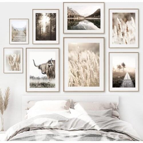 Nature Scenery Canvas Painting Wall Art Grass Landscape Picture Modern Home Decor Posters and Prints for Living Room Wall Design