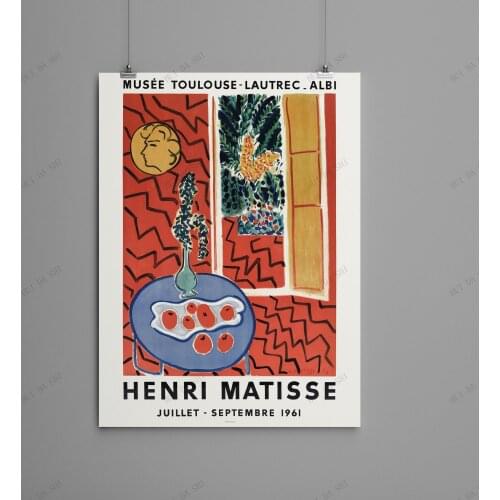 Henri Matisse Poster, Matisse Print, Exhibition Poster, Cheap Wall Art, Museum Print From 1961. Redesigned