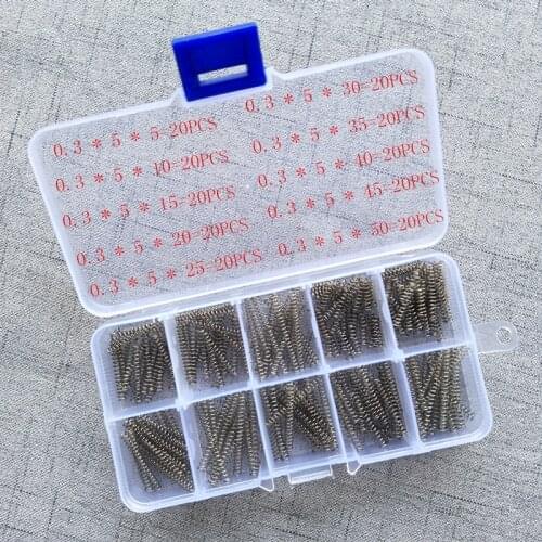 304 stainless steel spring small spring0.3* 5* 5/10/15/20/25/30/35/40/45/50mm compression spring wire Y return return spring