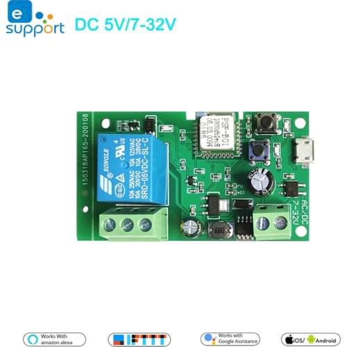 EWeLink DC5V 12V 24V 32V AC110V 220V WIFI Switch Wireless Relay,Smart Home Gate Automation,Inching Pulse Module for Door Access