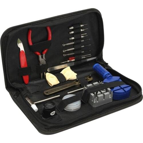 Watch Repair Kit with 19Pcs Tools 19x Watchmaker Repair Kit Watch Back Cover Remover Screw Wrench Opener Holder