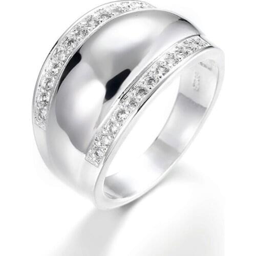 Romantic temperament Crystal Wedding Ring Elegant Simple Female Birthday Gift Factory Wholesale