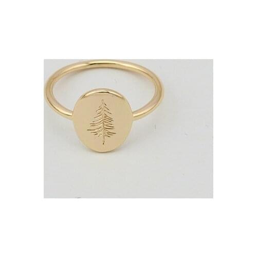 Stylish Oval Engraved Women Rings Wholesale Gold Plated Engagement Ring Custom Jewelry