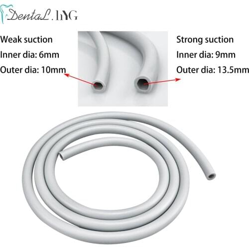 Dental Saliva Ejector Tubing Hose Dental Suction Tube with Tip Adaptor SE/HVE Detachable for Dental Chair Unit Air Turbine