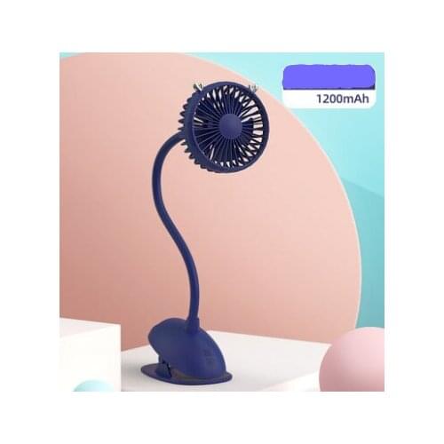Stroller clip fan bed hanging student dormitory charging large wind mini childrens stroller special clip clip small fan J01