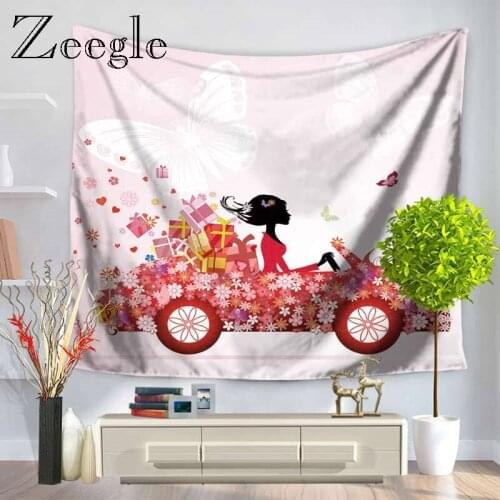 Zeegle 3D Print Tapestry Wall Hanging Bedroom Decorative Wall Carpet Bed Sheet Bohemian Hippie Home Decor