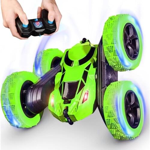 2.4Ghz 4CH 1:16 RC Stunt Double Side Deformation Crawler Car 360°Rotating RC Vehicle Toys With LED Light