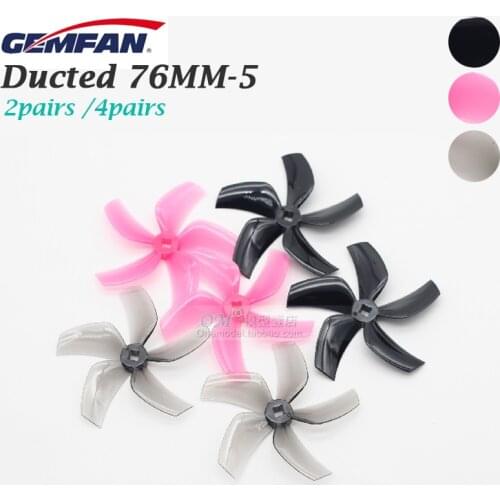 2pairs/4pairs GEMFAN D76 Ducted 76mm 3inch 5-Blade Propeller for RC 3inch Cinewhoop Duct Drone FPV Racing Freestyle