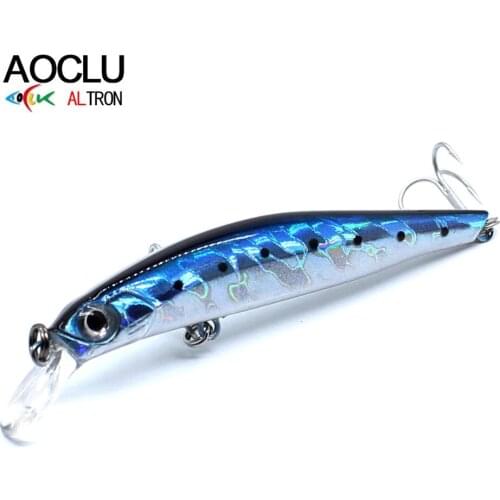 AOCLU wobblers Super Quality 7 Colors 80mm 7.5g Hard Bait Minnow Shad Crankbait Fishing lure Bass Fresh Salt water tackle