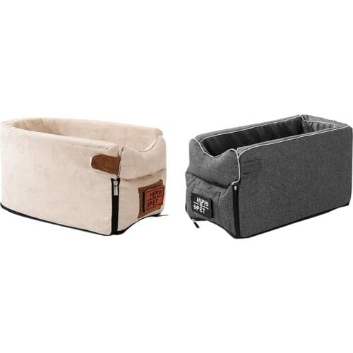 Puppy Pet Car Seat Auto Central Control Nest Universal Anti-Dirty Cat Kennel Puppy Car Seat with Safety Buckle