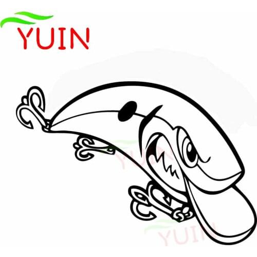 Fishing Bait Decals Fashion Rear Windshield Decoration Personalized PVC Waterproof Sunscreen Stickers Can Be Customized Color