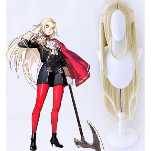 Game Fire Emblem ThreeHouses Cosplay Wigs Edelgard Von Fresberg Cosplay Wig Heat Resistant Synthetic Long Hairs Hairpiece New