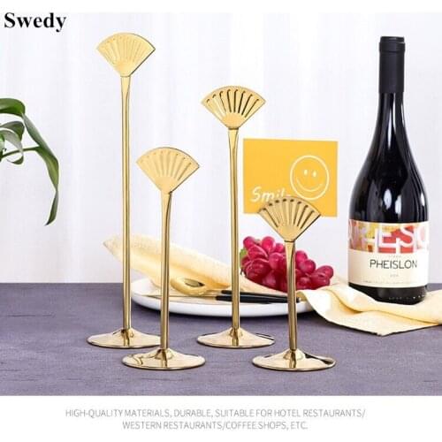 Stainless Steel Name Card Pop Menu Table Number Sign Place Card Holder Wedding Metal Table Welcome Display Sign Stand