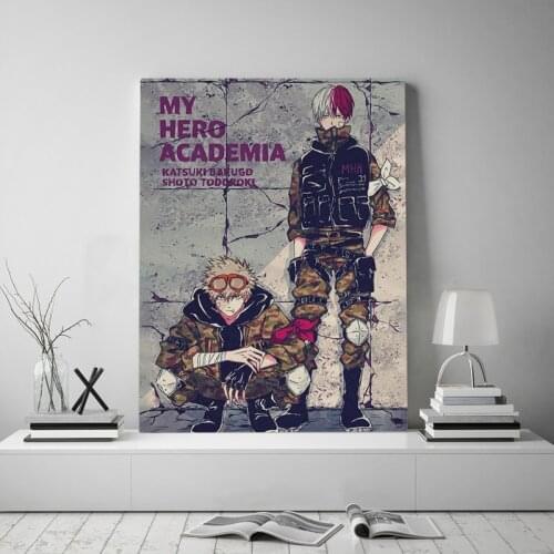 Katsuki Bakugo Shoto Todoroki Kimetsu no Yaiba Canvas poster Painting wall Art decor Living room Bedroom Home Decoration Prints