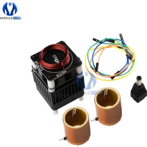 Mini tesla coil plasma kit diy electronic kit DC 36-48V Tesla Hfsstc coil electronic candle high frequency plasma flame
