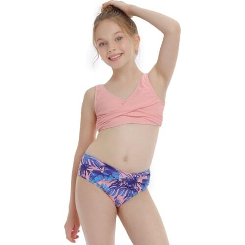 Child Kids Baby Girls Swimsuit Bikini Swimwear High Waist Bikini Set Sport Tops Bathing Suit Summer Children Beach Wear Biquinis