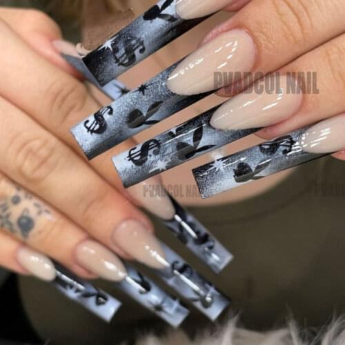 Airbrush Nail Art Stickers Decal Luxury Airbrush Stencils Nails Trendy Salon Manicure Accesoires