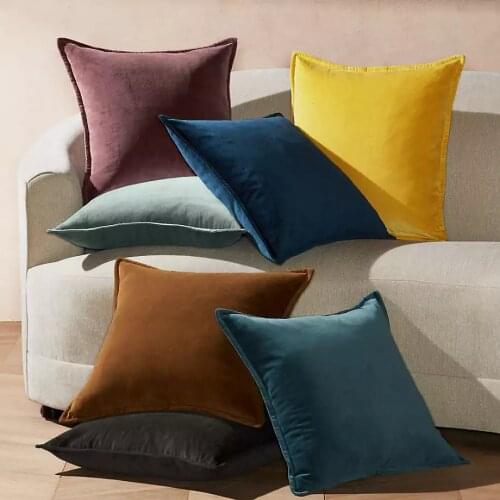 Pilllow Cover Velvet Cushion Cover For Living Room Car Pillowcase 45*45 Decorative Pillows Nordic Home Decor Housse De Coussin