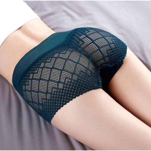 Underwear women lace sexy panties lingerie high waist hollow transparent plus size cotton crotch briefs ladies underpants new