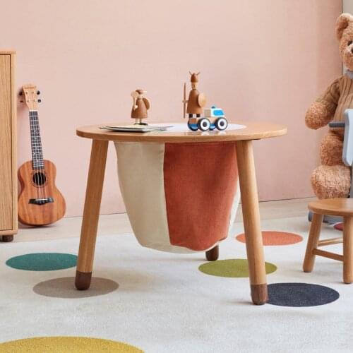 Solid wood learning table detachable modern simple oak childrens game table large capacity student desk Nordic handmade table