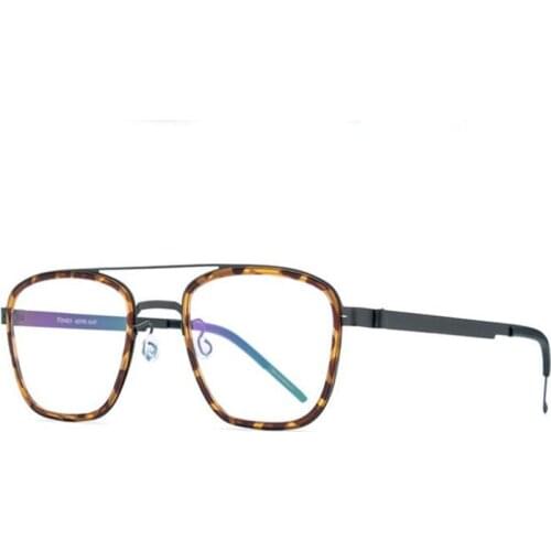 Ultralight Retro Acetate Alloy Prescription Optical Eyewear Vintage Anti-fatigue Vintage Leopard Reading Glasses Women Men