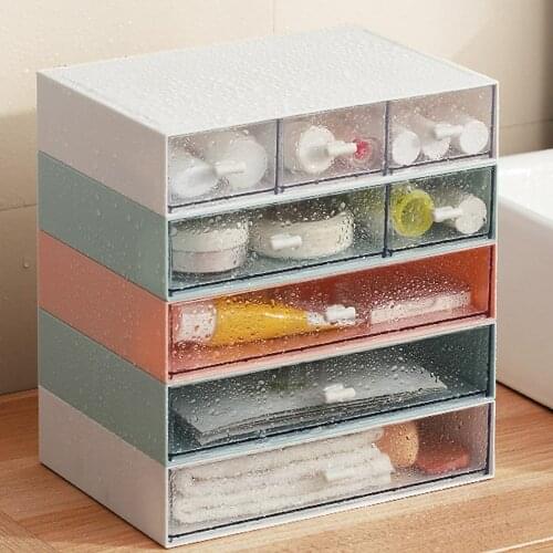 Pencil Cases Drawer Storage Box Plastic Desktop Cosmetic Finishing Box Free Combination Multi-layer Stackable Jewelry Box