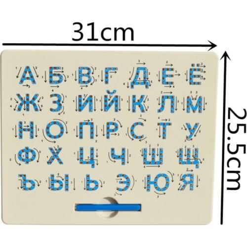 Russian Letters Magnetic Ball Sketch Pad Tablet Magnetic Drawing Board