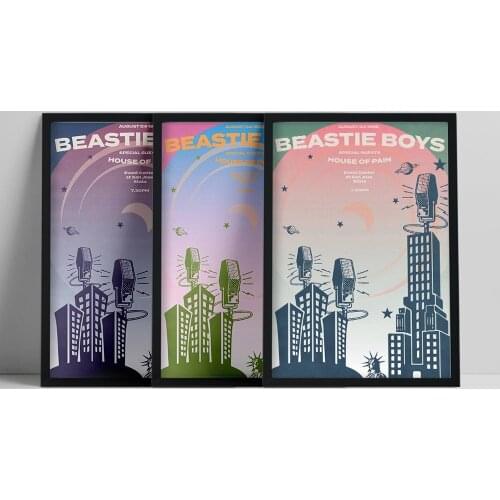 Beastie Boys Music Gig Poster Hip Hop Rap Music Band Star Poster Pop Music Singer Wall Art Painting Room Home Decor Canvas Print