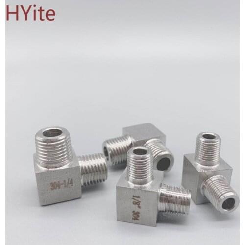 Right Angle Conversion High Pressure 1/8" 1/4" 3/8" 1/2" BSPT Male 90 Degree Pipe Fitting 304 Stainless Steel Water Gas Oil