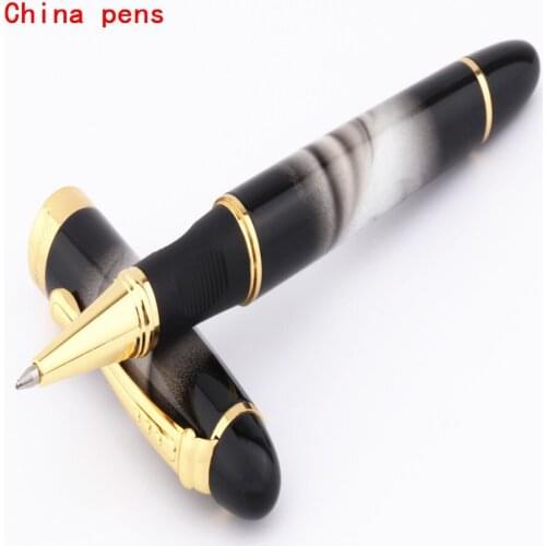 JINHAO X450 Black white marble colour Business office Medium nib Rollerball Pen New