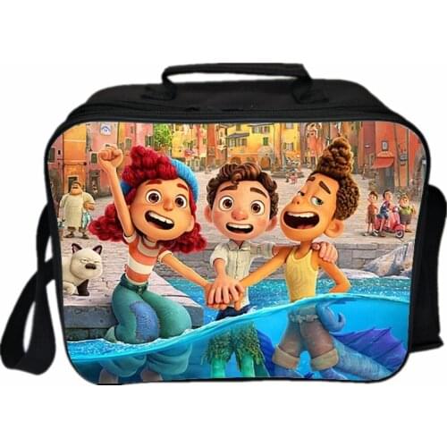 LUCA Lunch Insulation Bags Student Picnic Bag Disney Cartoon Cute High Capacity Multi-layer Portable Anime Fashion Children Gift