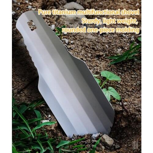 Titanium Multifunction Shovel Survival Spade Emergency Garden Camping and Hiking Trowel Outdoor Entrenching Tool Survival Gear