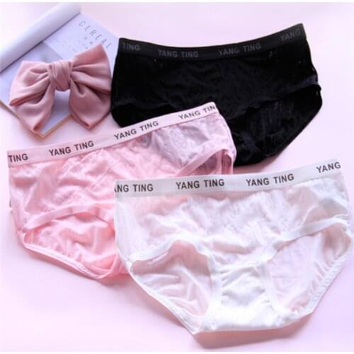 New Arrived 3Pcs/Lot Girl Panties Underwear Lace Briefs Cotton Lingerie Soft Comfortable Bowknot Cartoon Panty Wholesale 6655-3