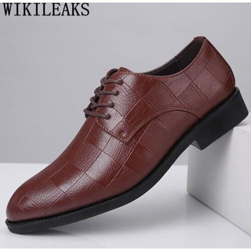Oxford Shoes for Men Designer Men Shoes Leather Plus Size Dress 2020 Office Shoes Men Classic Zapatos De Hombre De Vestir Formal