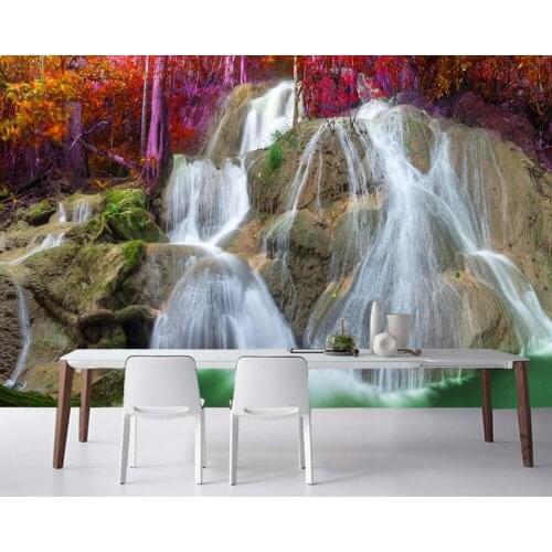 Waterfall Crag Nature photo 3d wallpaper murals Papel de parede ,living room TV sofa wall bedroom kitchen wall papers home decor