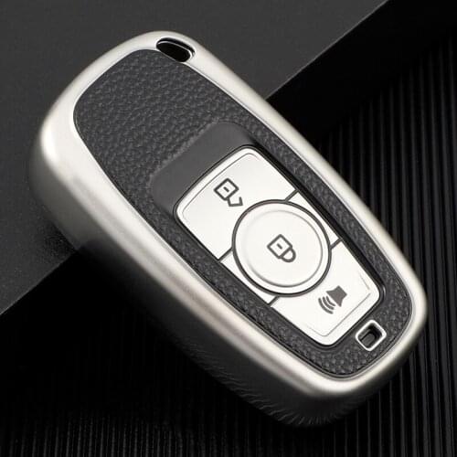 High Quality TPU+Leather Car Key Fob Cover For Great Wall Haval H6 2015 C50 Hoist Case Wallet Chain Protect Shell