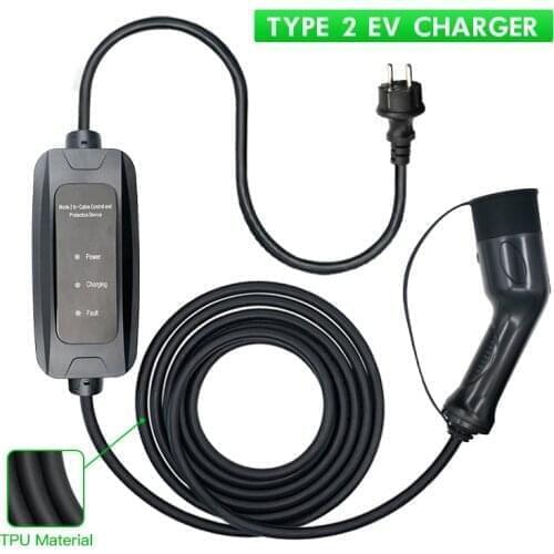 Type 2 EV Charger IEC62196-2 Electric Car Charging Standard 16A or 32A Current Cable With Schuko Plug